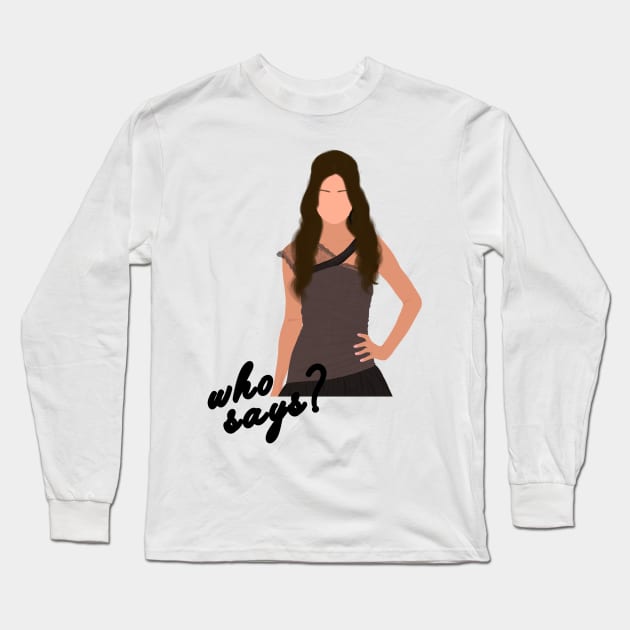 Sel in Black Dress Outfit Fan Art Long Sleeve T-Shirt by senaeksi